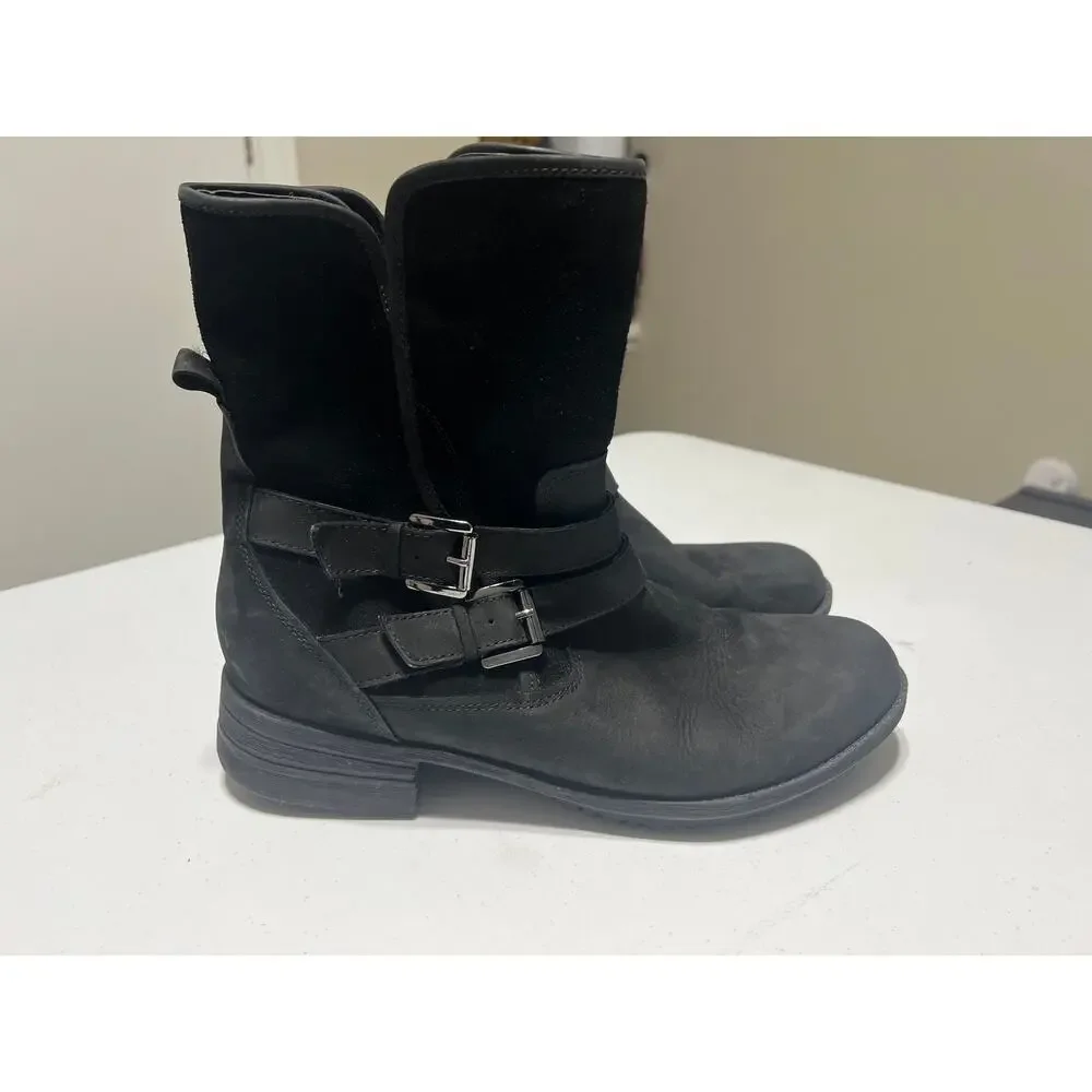 Blondo Tula Water Resistant Suede Moto Buckle Boots 11